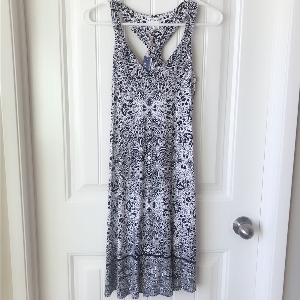 Artisan NY Loose Linen Print Dress